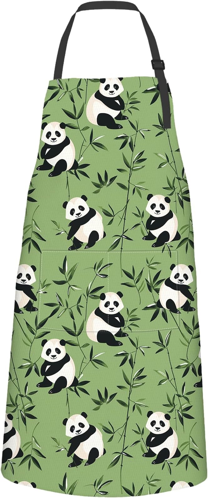 Panda Apron,Oxford Fabric Adjustable Kitchen Apron with 2 Pockets,Waterproof Cooking Aprons for Men Women Mom Wife Dad,Ideal Gifts for Coffee House,Shop,Baking,BBQ,Housewarming,28x33in