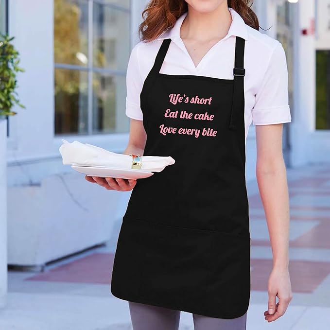 Custom Text Cooking & BBQ Apron – Personalized Chef or Grill Gift – Medium Length (1-3 Lines)