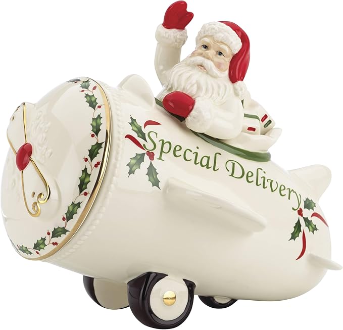 Lenox 863640 Holiday Airplane Cookie Jar