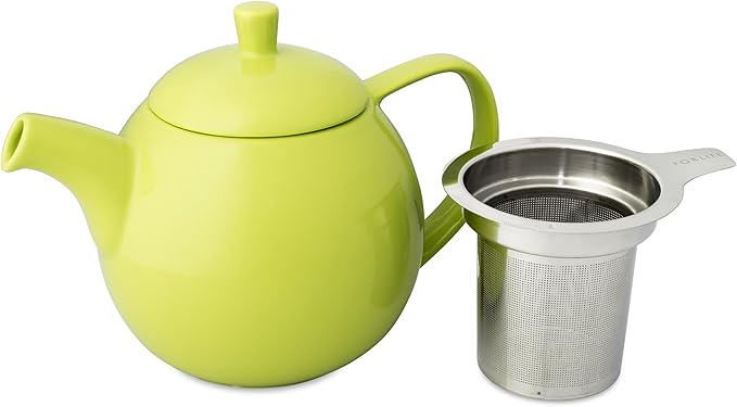 FORLIFE Curve Teapot with Infuser, 24-Ounce, Lime