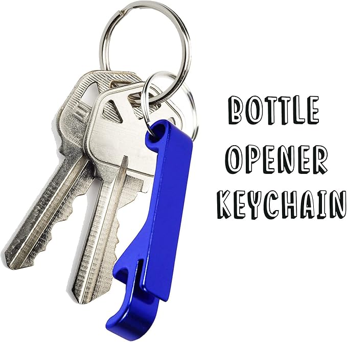 50 Bottle Opener Keychain Bulk for Men Women Multicolor Aluminum Key Chain Beer Can Bottle Opener for Party Favor Wedding Favor Bartender Groomsmen Fathers Day
