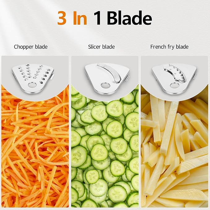 Camic Blender & Food Processor Combo,600W,6 Functions for Smoothies,Chopping,Slicing,Shredding,Grinding,Dough & More,72-oz.Blender Pitche,64-oz. Processor Bowl,13-oz. To-Go Cup,6-oz. Grinder Cup