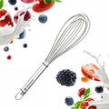 Starpack 'Whip it Good' Silicone Whisk for Nonstick Cookware - Non Scratch, 9.8" Whisk Heat Resistant 600°F - Kitchen Whisks for Cooking, Baking & Stirring - Silicone Coated Durable Rubber Egg Whisks