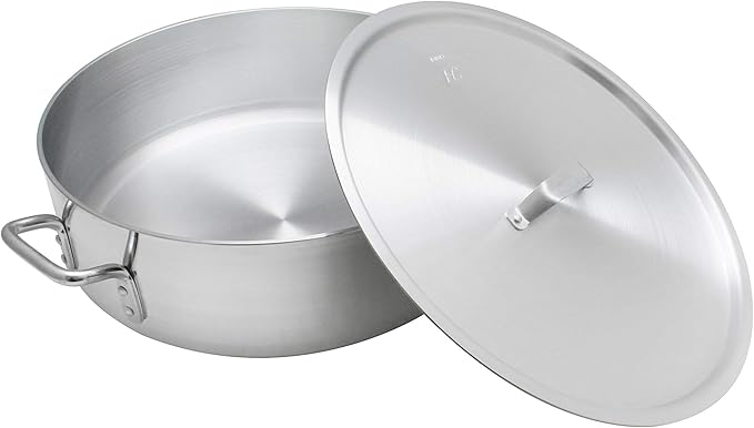 Thunder Group 30 Quart Aluminum Braiser with Lid