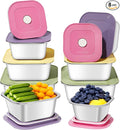 8-Piece Stainless Steel Food Storage Containers Set with 4 Colorful Lids – Airtight & Leakproof for Meal Prep, Lunch, Leftovers – BPA-Free, Dishwasher Safe – Durable Kitchen & Office Organizers