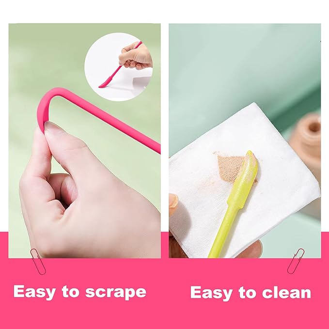Mini Spatula for Cosmetics, 3 Pcs Beauty Spatula Small Spatula Silicone Mini Lotion Spatula Makeup Spatula, Every Drop Tiny Spatula for Makeup and Kitchen Jar