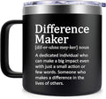 Fufendio Thank You Gifts for Men - Difference Maker Mug 14oz for Employee - Christmas, Birthday Gift for Men - Appreciation Gifts for Coworker, Teacher, Boss, Assistant Principal