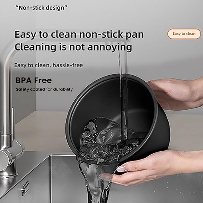 Mini Protable Smart Rice Cooker,2L,5 Cups Cooked/3 Cups Uncooked, 400W Non-Stick Rice Maker, 24 hours Timer Delay,10 Functions,Fast Cooker