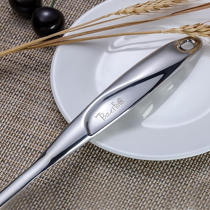 High Grade Soup Ladle,Cooking Ladle for Soup,Heat-proof Design of Hollow Handle,Stainless Steel Kitchen Utensil（4ouce/13.5 Inch)