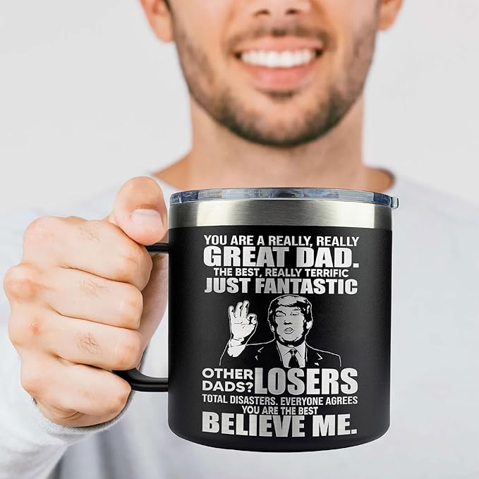 Christmas Gifts for Dad, Men - Gifts for Dad from Daughter, Son - Dads Birthday Gift Ideas, Happy Birthday gifts for Dads, Fathers - Best Dad Ever Gift, Present for dads - 14 Oz dad Mug