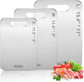 Stron- Dura Cutting Board - 304 Food Grade Stainless Steel Cutting Boards for Kitchen- for cutting Meat, Fruit, Vegetables, Outdoor or Indoor,thicker version 13.4 * 9" (Medium)