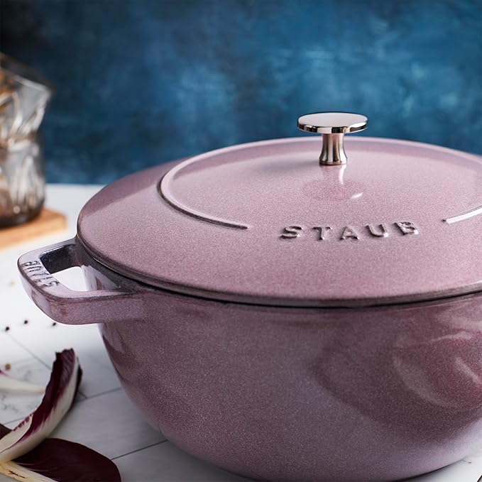 Staub Cast Iron Essential French Oven, Dutch Oven, 5-quart, serves 5-6, Made in France - Lilac