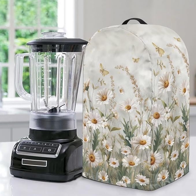 Daisy Butterfly Mixer Hood Cover Dust Covers for Kitchen Appliances Small Appliance Dust Covers Sets for Kitchen Coffee Maker Cover Blender Dust Protection Top Handle