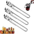 Adjustable Stainless Steel Jar Opener, Master Jar & Bottle Opener, Kitchen Gadgets Gripper Tight Lid Openers, for Seniors Arthritis, Kitchen Camping Tools (3PC)