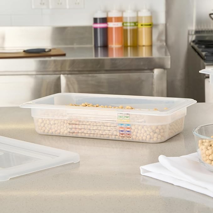 Restaurantware Food Storage Container 1 Pack of 12.7 x 6.8 x 2.5 Inches Plastic Stackable Storage Box White Reusable Label Container Dishwasher Safe For Restaurants And Kitchens