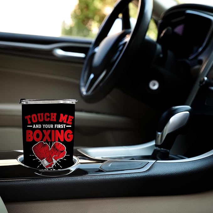 Boxing Gifts for Men, Boxing Gifts, 20oz Stainless Steel Tumbler with Lid Straw
