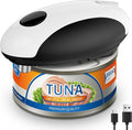 USB Rechargeable Electric Can Opener - Battery Operated, One Touch Auto Operation, Magnetic Lid Holder & Smooth Edge Cutting, Cordless & Hands Free Tin Opener for Seniors, Works with All Standard Cans