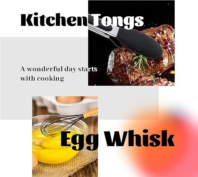 Silicone Cooking Utensils Set For Kitchen, Spoons Spatula Spatulas Accessories, Baking Heat Resistant Cookware De Home, Rubber New Apartment Decor, Plastic Nonstick Turner Tool (black)