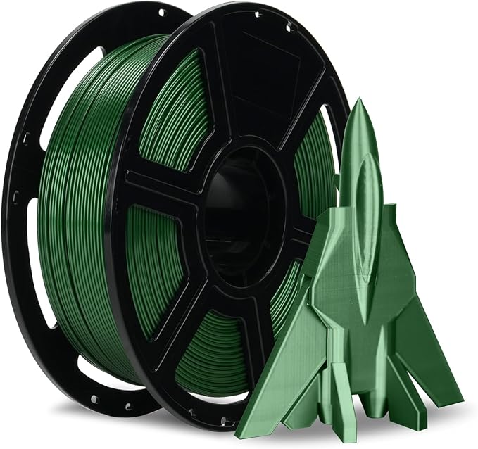 FLASHFORGE Rapid PETG Filament 1.75mm Metallic Green, Max 600mm/s High Speed Printing, 3D Printer Filament 1kg Spool, Dimensional Accuracy +/- 0.02mm, Fits Most 3D Printers