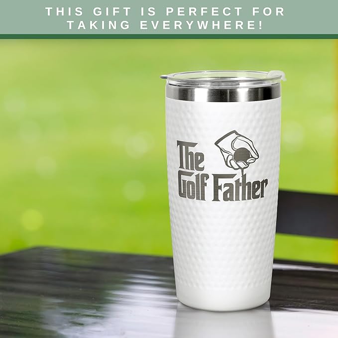 Gifts for Dad - Golf Gifts for Dad - New Dads Christmas Gift from Daughter, Son, Kids - Golfing Gift for Men, Golfers - Ideas for Husband, Papa, Father - 20 Oz Golf Fathers Tumbler