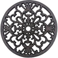 Comfy Hour Antique and Vintage Collection Cast Iron Round Trivet 7" D Black
