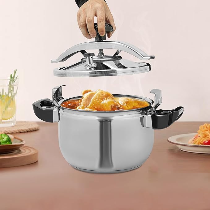 Pressure Cooker Stainless Steel, Commercial Stove Top Pressure Cooker Pot Used for Pressure Foodie or Steaming Instant Fast Cooking Pot