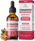 Berberine Drops with Ceylon Cinnamon Bitter Supplement,Berberine HCL Liquid Drops with Turmeric,Green Tea,Apple Cider Vinegar,Black Seed Oil for Overall Support & Digestive System 4 FL OZ 2 Pack