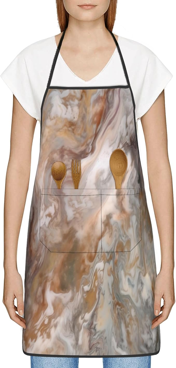 Apron with Pockets for Cooking Chef Kitchen Work Gardening and Salon Size 20.4x28.3 Inch