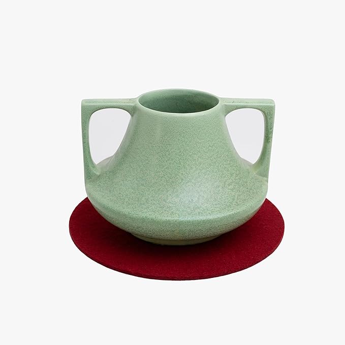Graf Lantz - Trivets for Hot Dishes - Heat Resistant 100% Merino Wool - Hot Pads for Kitchen, Countertops, Tables, Sizzling Dishes, Pots & Pans - Home Decor, Kitchen Accessories - 10", Garnet