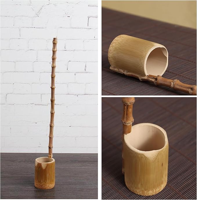 Bamboo Wine Ladle, Tea Ceremony Long Handle Serving Spoon Dipper Ladle Kitchen Tool,Bamboo Root Handmade Spoon for Home & Tea House