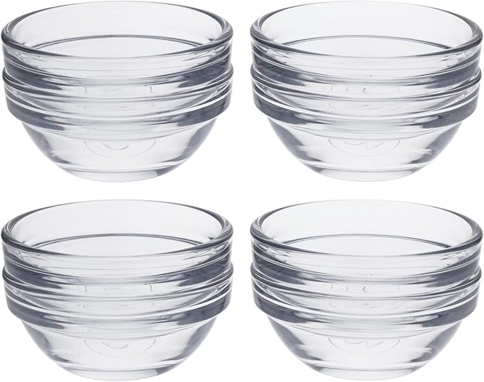 Beille Cooking 3 Inch Baking Supplies Small Glass Pinch Bowl Kitchen Essential, 8pc