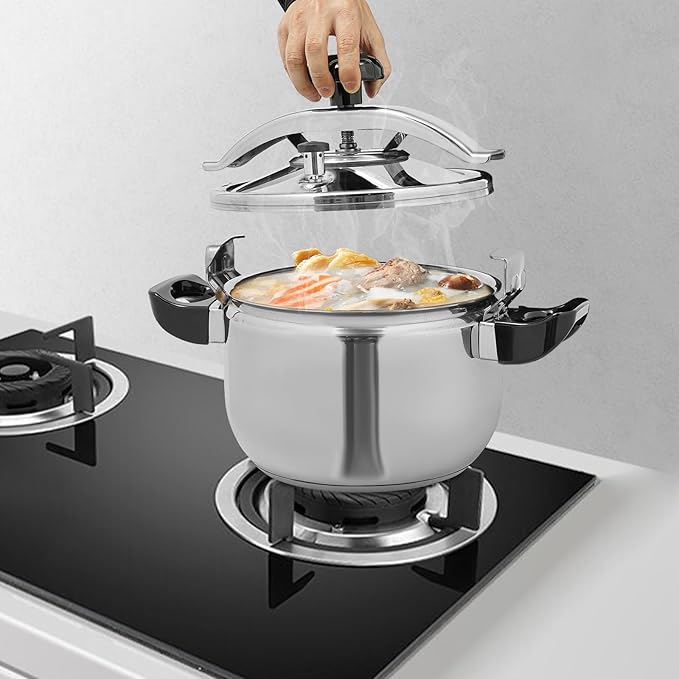Pressure Cooker Stainless Steel, Commercial Stove Top Pressure Cooker Pot Used for Pressure Foodie or Steaming Instant Fast Cooking Pot