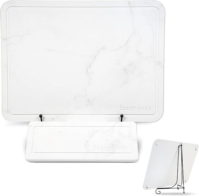 Stone Drying Mat For Kitchen Counter - 11.8" x 15.7" Water Absorbing Stone tray For Sink, Metal Rack and Kitchen Sink Caddy | Diatomaceous Earth Food Grade | Drying Stone For Kitchen counter