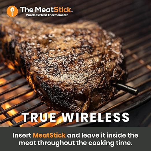 The MeatStick Xtender Set | Smart Wireless Meat Thermometer | 300ft Range Digital Food Probe with Bluetooth | for Smoking, Grilling, BBQ, Air Fryer, Deep Frying, Oven, SousVide, Rotisserie