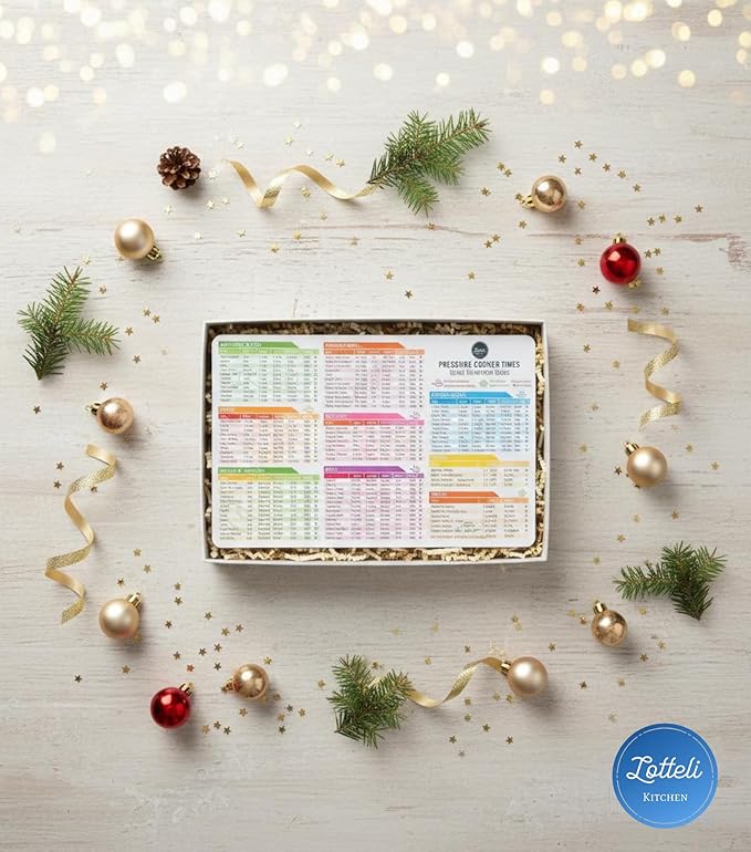 Instant Pot Cooking Times Chart - Pressure Cooker Accessories Cook Times - Easy to Use & Clean Strong Magnet Kilograms - Instant Pot Cheat Sheet Magnet Set Quick Reference Guide (White)