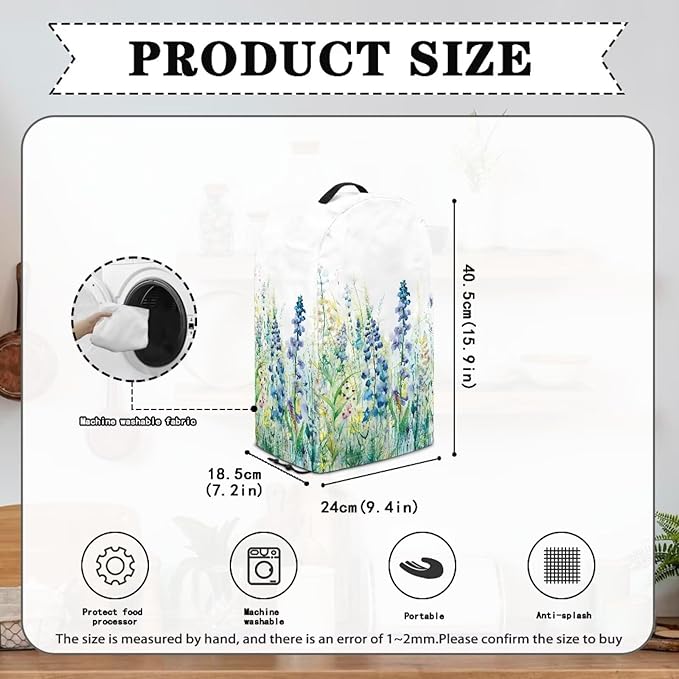 Blender Cover Dust Cover Lavender Sage Appliance Dust Cover for Small Food Processor Coffee Maker Juice Maker