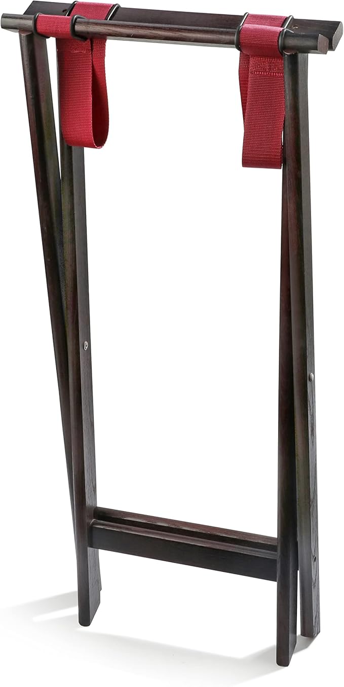 New Star Foodservice 20021 Mahogany Finish Solid Birchwood Tray Stand, 31-Inch, Brown