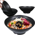 shopwithgreen Thin Plastic & Wheat Straw Japanese Ramen Bowl Set of 4, 44 OZ Large Ramen Bowls for Pho Thai Udon Soup Buldak Noodles, Dishwasher & Microwave Safe, Wheat Straw Bowls Set, NOT CERAMIC