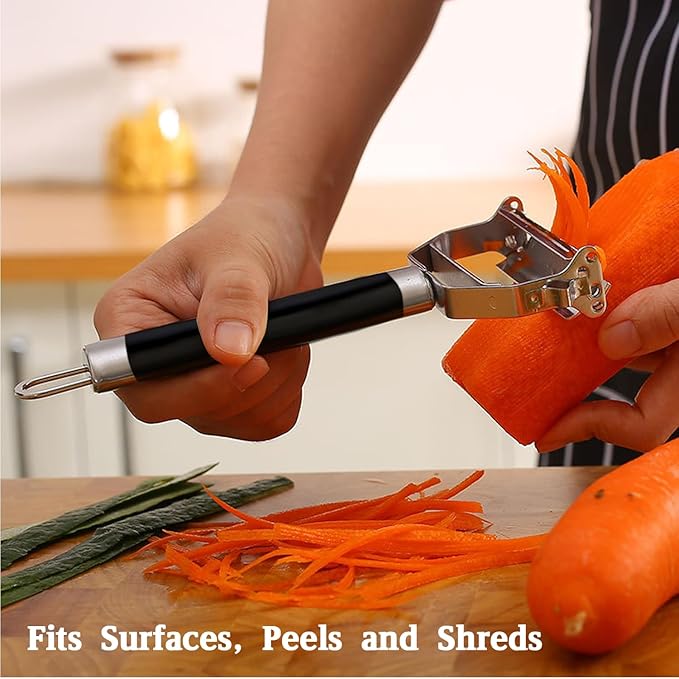 Stainless Steel Multifunctional Double-Sided Peeler - Easily Peel Fruits, Melons, Potatoes and Shredded Papers, Great for Home Cooking (Vegetable Peeler-1) (Vegetable Peeler)
