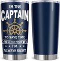 Gifts for Boat Owners, Boat Stuff Accessories Gift for Men, Christmas Captain Boater Gifts Tumbler 20Oz, Boating Captain Gift for Men
