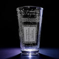 MARAUDERS CASTLE MAP Engraved Pint Glasses | Rim Tempered 16oz Dishwasher Safe | Fantasy Mythology Witches Wizards Literature Magic