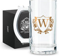 Onebttl Personalized Beer Gifts for Men - 17 oz Heavy Beer Stein Mug with Handle for Boss as Birthday Christmas Gift - W