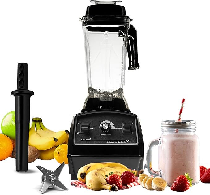 Turbosaver TB79 Professional Blender 1800W – 3.5HP, 35,000 RPM, Commercial Grade, Ice Crushing, 3.6L Tritan Jar