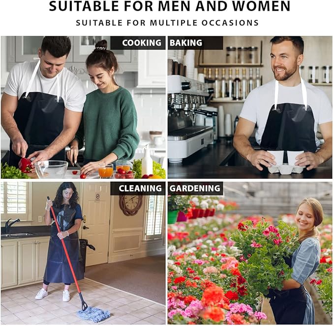 KLEEN CHEF Everyday General Use Polyester Dishwashing And Heavy Duty PVC Leather Apron