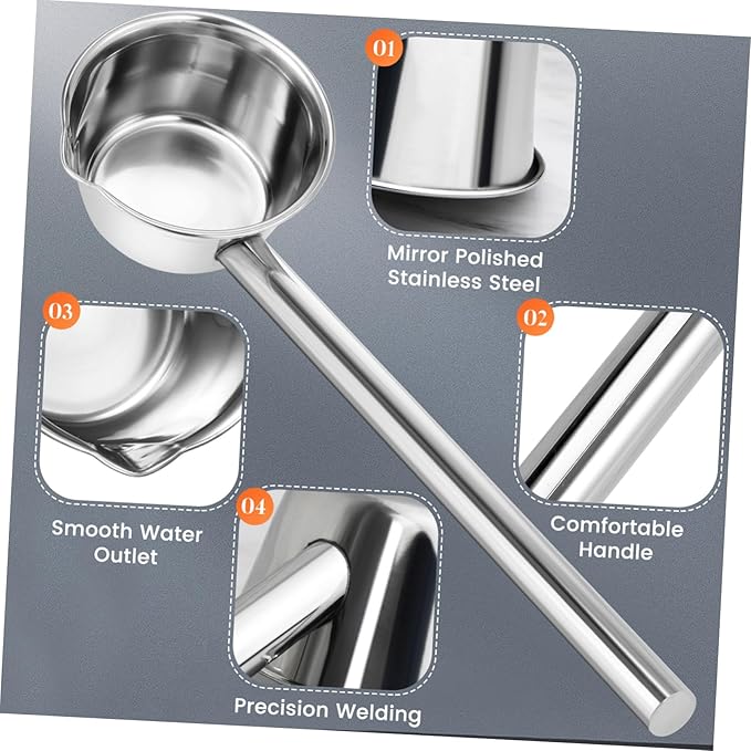 Stainless Steel Extended Handle Water Ladle Long Handled Ladle for Kitchen