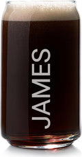 Lifetime Creations Engraved Personalized Name Beer Can Glass 16 oz - Can Shaped Cup with Name, Monogrammed Beer Lover Groomsmen Gift, Dishwasher Safe, Made in USA
