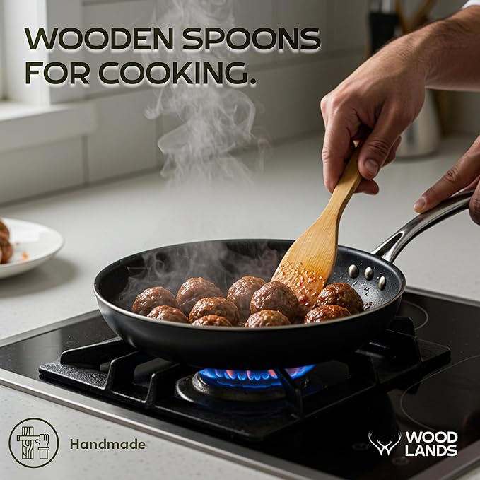 Harry Gifts for All Potter Fans Wooden Spoons for Cooking - 6-Piece Wooden Utensil Set with Spatulas & Spoons, Heat-Resistant, Eco-Friendly Kitchen Utensils for Non-Stick Cookware