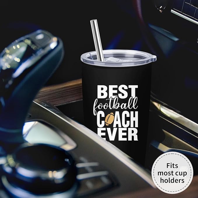 Football Coach Gifts for Men Women - Best Football Coach Ever Gifts - Coach Appreciation Tumbler, 20 oz Insulation Stainless Steel