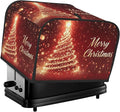 Toaster Cover 4 Slice Christmas Tree Xmas Red Kitchen Small Appliance Covers with Pockets Dust and Fingerprint Protection