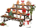 4 Tier Wooden Display Riser Stand, Cupcake Display Shelf Tabletop Spice Rack for Party, Kitchen, Perfume, Fragrance, Vendors event